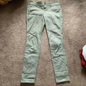 American Eagle Outfitters Green Skinny Pants Women's 2 Long